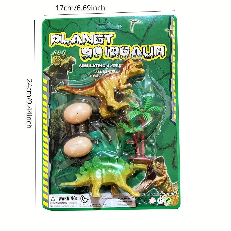 Plastic Dinosaur Toy Set Floor Stand Model Interactive Puzzle