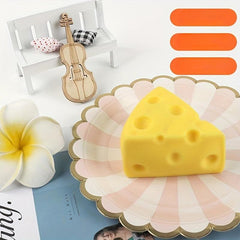 Cheese Shaped Squishy Toy Stress Reducer