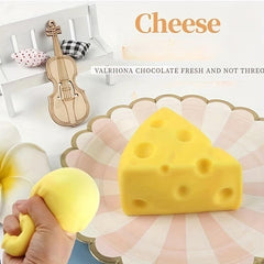 Cheese Shaped Squishy Toy Stress Reducer