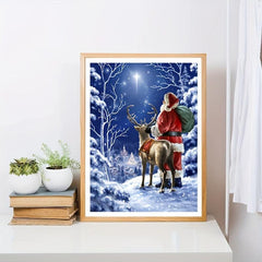 DIY Diamond Painting Kit Santa Claus Winter Christmas Deer