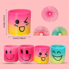 12 PCS Mini Smiling Face Rainbow Fidget Stress Toys for Kids Party Favors