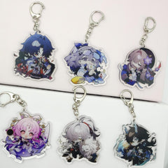 Anime Game Cartoon Girl Keychain Backpack Pendant Decoration Gift