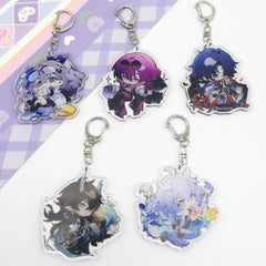 Anime Game Cartoon Girl Keychain Backpack Pendant Decoration Gift