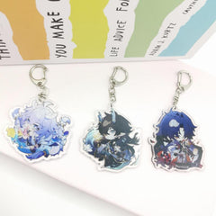 Anime Game Cartoon Girl Keychain Backpack Pendant Decoration Gift