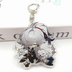 Anime Game Cartoon Girl Keychain Backpack Pendant Decoration Gift