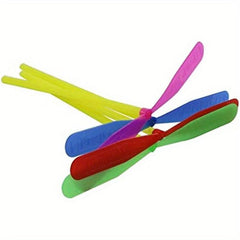 20Pcs Plastic Bamboo Dragonfly Hand Rub Propeller Fun Toy For Kids