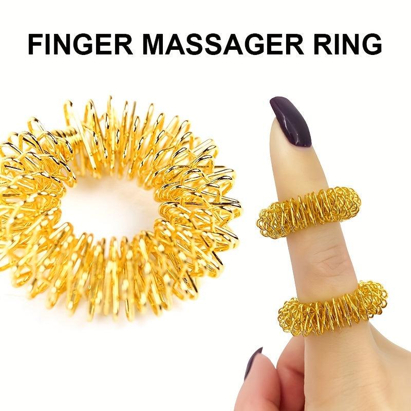 6pcs Mini Finger Massage Hand Acupressure Fidget Toy Golden