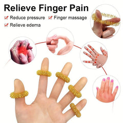 6pcs Mini Finger Massage Hand Acupressure Fidget Toy Golden