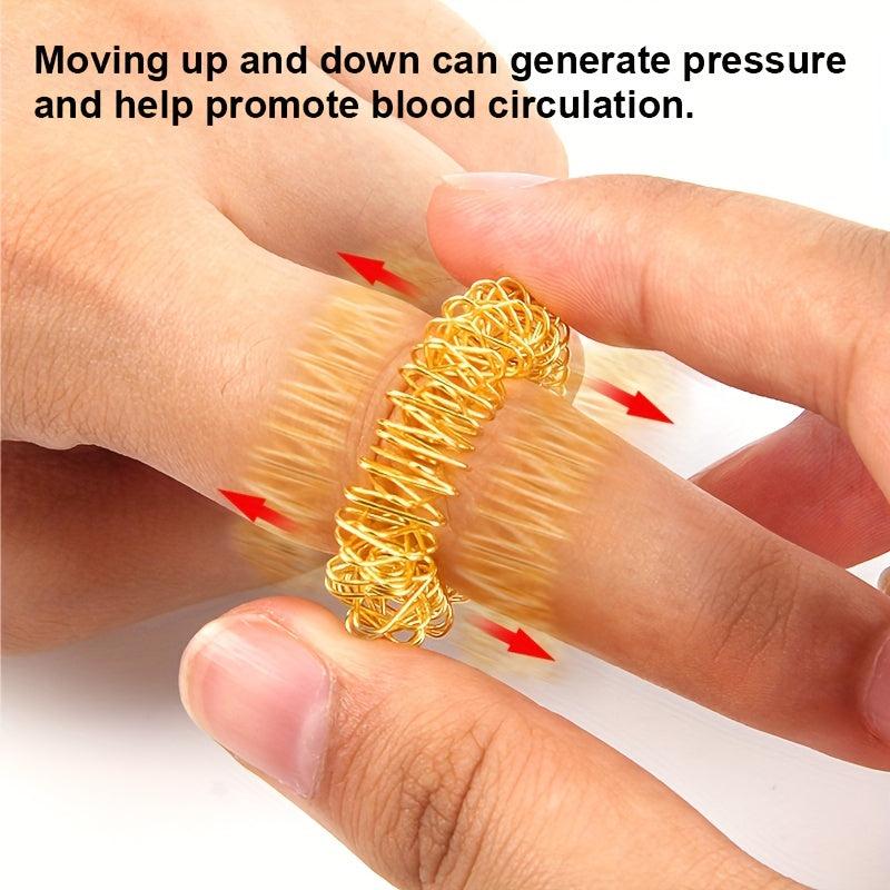 6pcs Mini Finger Massage Hand Acupressure Fidget Toy Golden