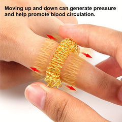 6pcs Mini Finger Massage Hand Acupressure Fidget Toy Golden