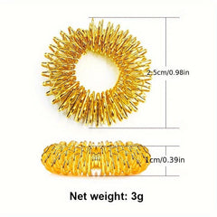 6pcs Mini Finger Massage Hand Acupressure Fidget Toy Golden