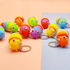 Decompression Slug Keychain Toy With 3D Eyes