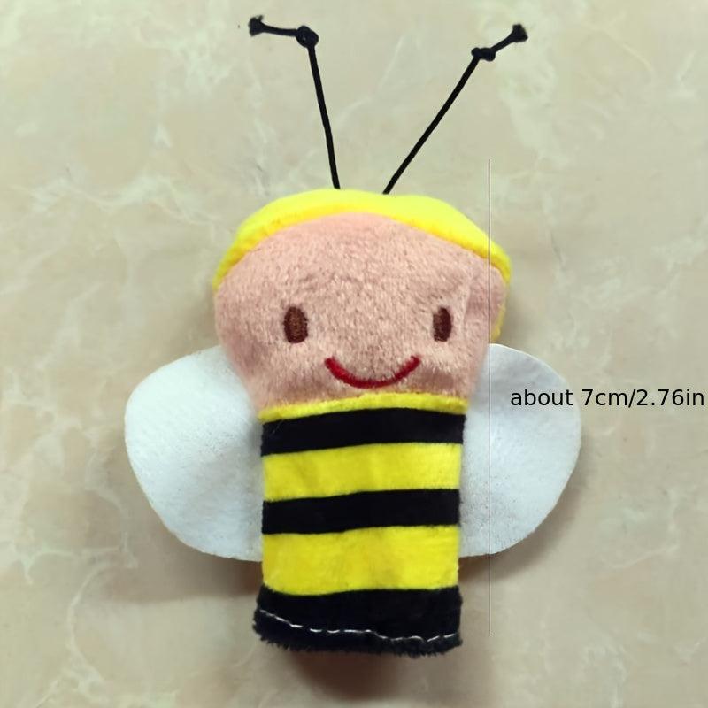 5pcs Plush Finger Puppets Set Insects Sunflowers Kids Toy