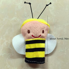 5pcs Plush Finger Puppets Set Insects Sunflowers Kids Toy
