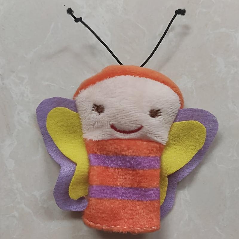 5pcs Plush Finger Puppets Set Insects Sunflowers Kids Toy