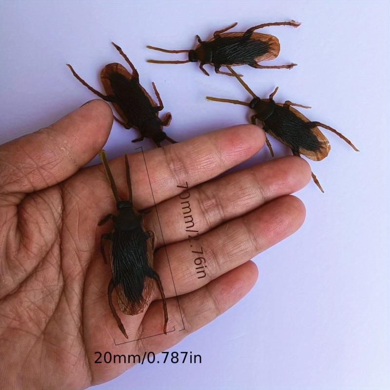 Scary Insect TPR Maggot Fly PVC Cockroach Toy