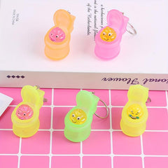 Mini Toilet Keychain Squeeze Toy