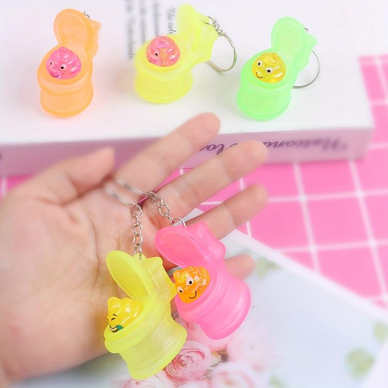 Mini Toilet Keychain Squeeze Toy