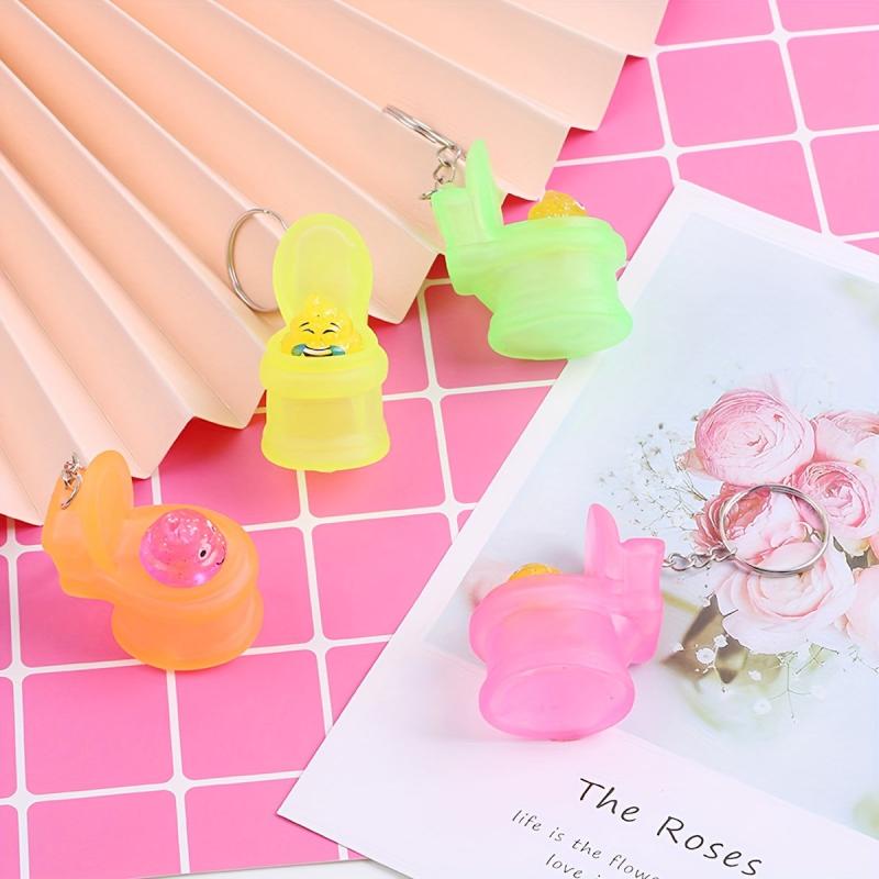 Mini Toilet Keychain Squeeze Toy
