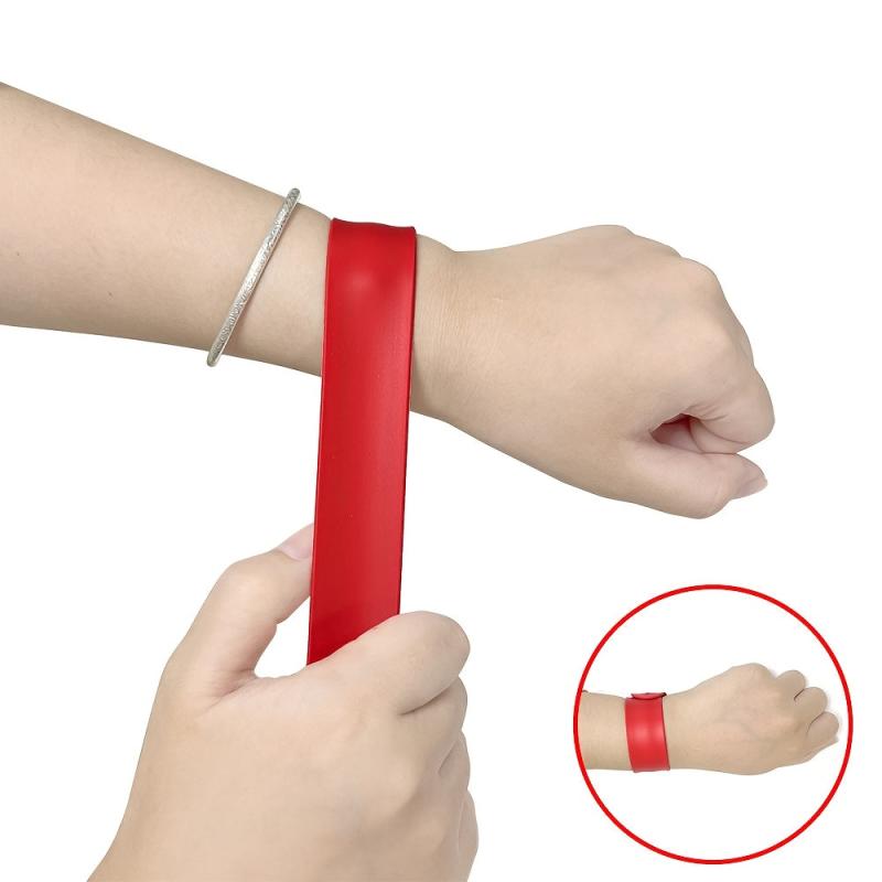Silicone Snap Ring Bracelet Children's Solid Creative Self rolling Bracelet