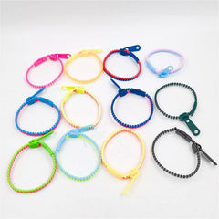 6pcs Friendship Fidget Zipper Bracelets Sensory Toys Multicolor