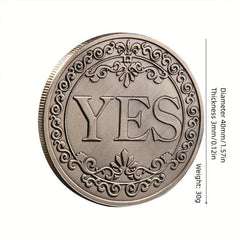 40mm Predictions Decision Coin Yes/No Metal Souvenir Gift