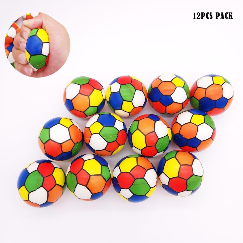 12pcs Colorful Mini Foam Ball Sponge Ball Youth Fun Toy Holiday Gift
