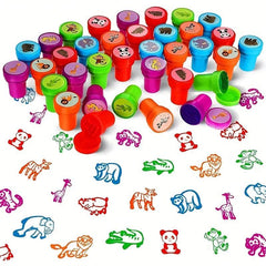 10pcs Kids Self Ink Stamps Assorted Smiley Face Seal DIY Scrapbooking