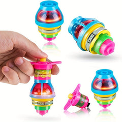 6pcs LED Flashing Rotating Gyroscope Novelty Toys Party