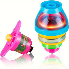 6pcs LED Flashing Rotating Gyroscope Novelty Toys Party