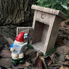 Funny Garden Gnomes Reading Dwarf Ornaments