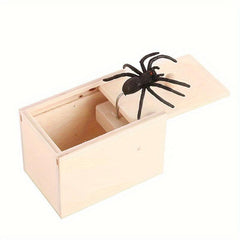 Wooden Spider Prank Box Handcrafted Joke Box Perfect For Halloween Christmas