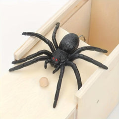 Wooden Spider Prank Box Handcrafted Joke Box Perfect For Halloween Christmas