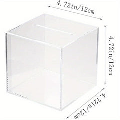 Square Acrylic Adult Piggy Bank Unredeemable Money Box