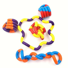 5pcs Variety Twisting Rope Ring Winding Finger Music Decompression Toy