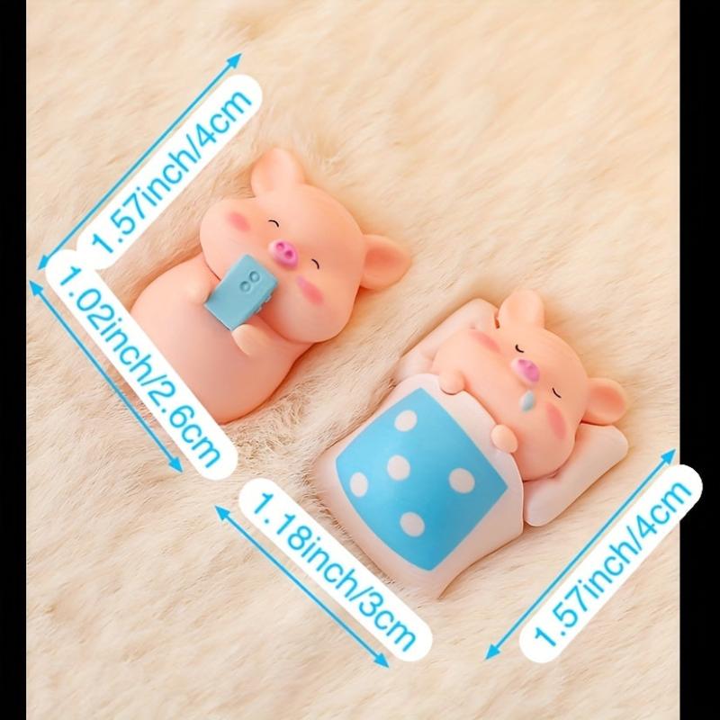 Resin Little Pig Statue Ornament for Desk Decoration