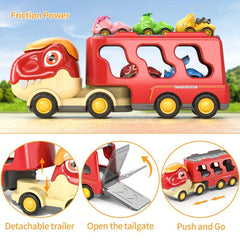 Dinosaur Carrier Truck Vehicle Playset for Boy Toddler