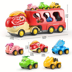 Dinosaur Carrier Truck Vehicle Playset for Boy Toddler