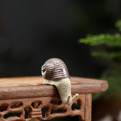 Ceramic Animal Snail Ornaments for Succulent Potted Plants