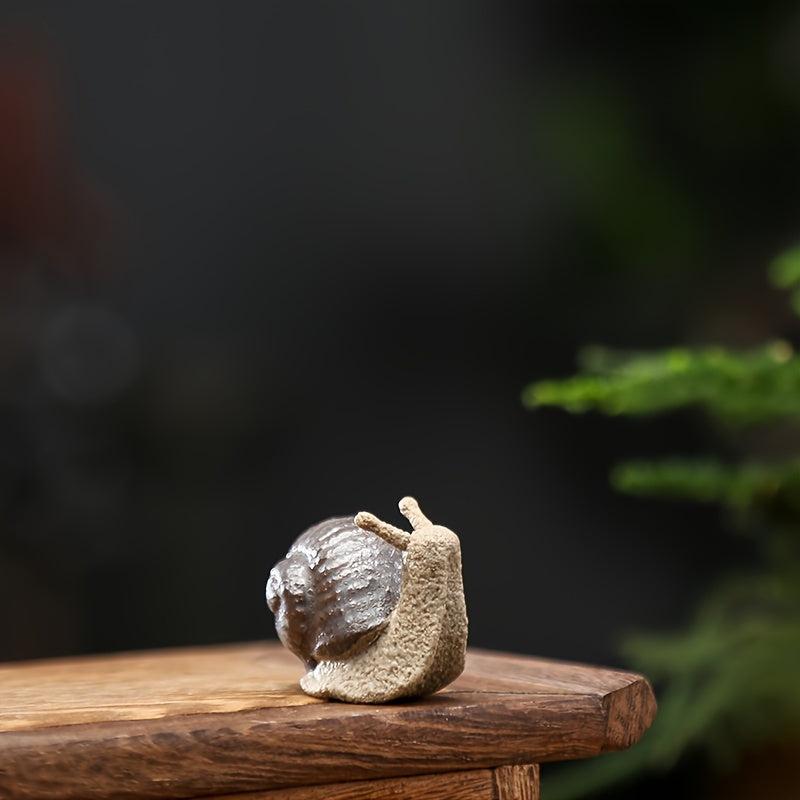 Ceramic Animal Snail Ornaments for Succulent Potted Plants