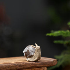 Ceramic Animal Snail Ornaments for Succulent Potted Plants
