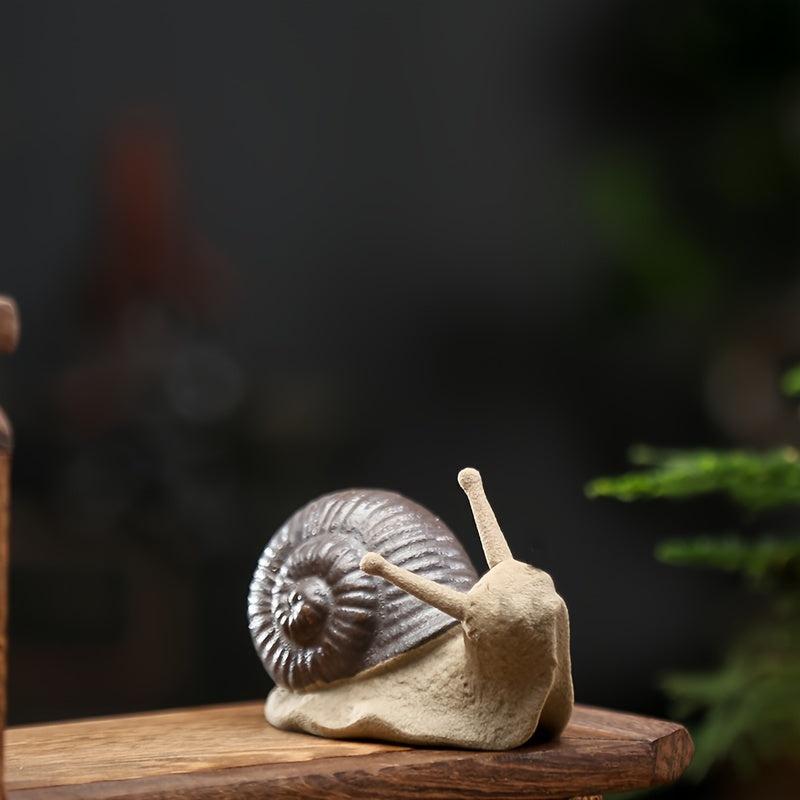 Ceramic Animal Snail Ornaments for Succulent Potted Plants