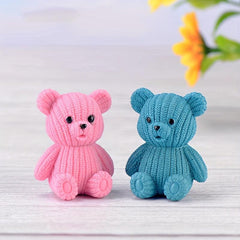 8pcs Handcrafted Bear Fairy Garden Animal Figurines Micro Landscape
