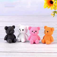 8pcs Handcrafted Bear Fairy Garden Animal Figurines Micro Landscape
