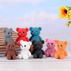8pcs Handcrafted Bear Fairy Garden Animal Figurines Micro Landscape
