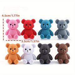 8pcs Handcrafted Bear Fairy Garden Animal Figurines Micro Landscape