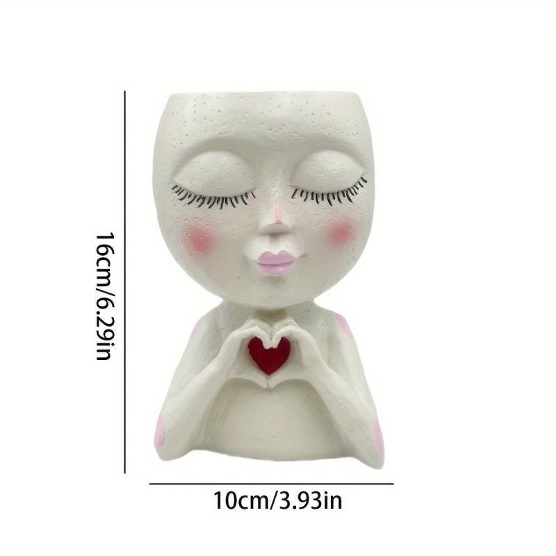 1pc Closed Eye Doll Love Girl Creative Doll Flower Pot