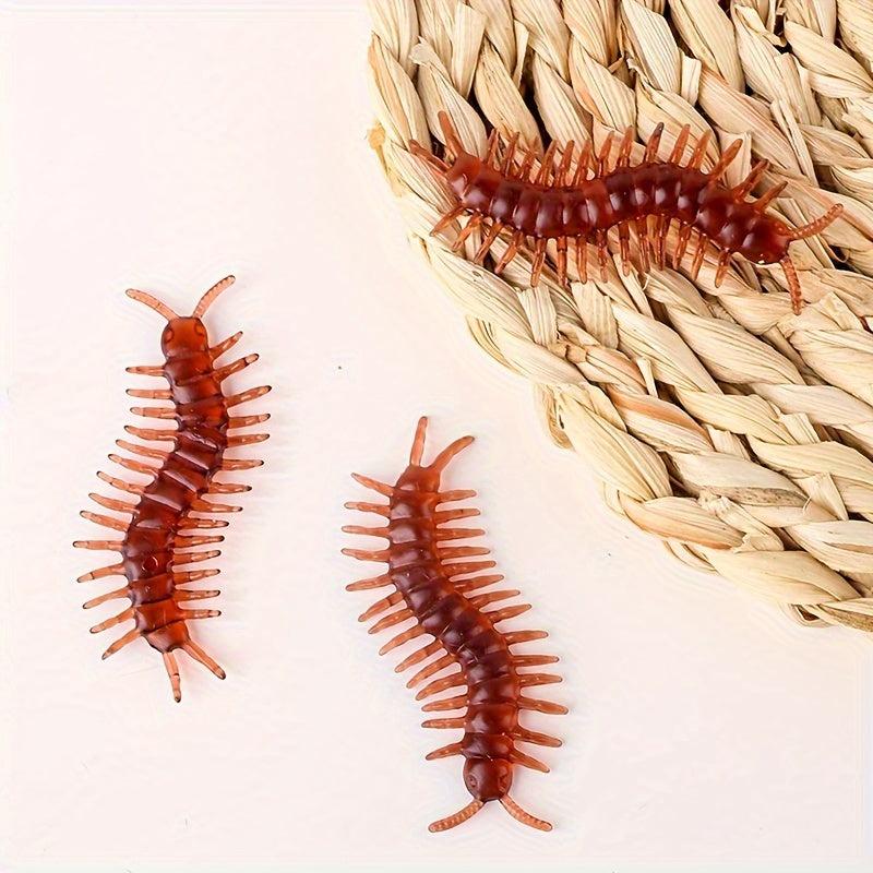 12pcs Simulation Cockroach Tricky Bug Realistic Centipede Toy