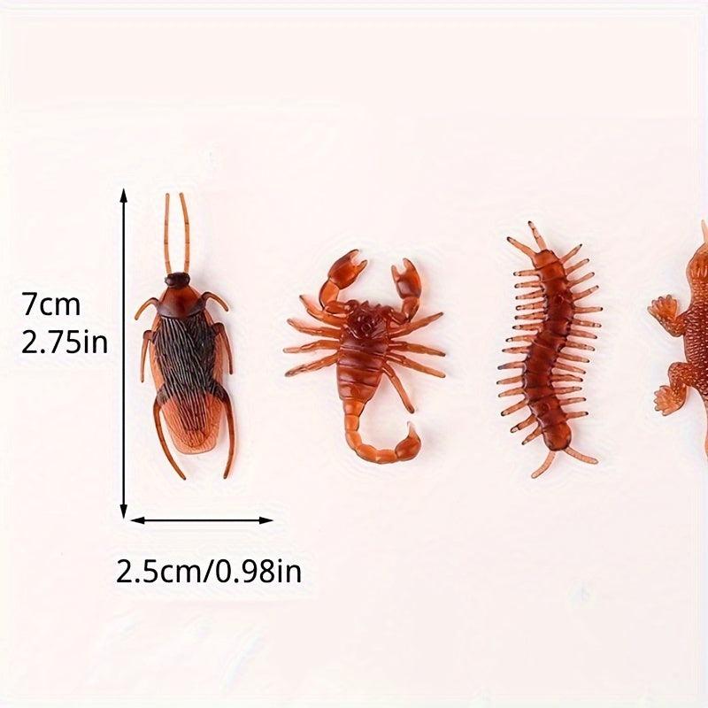 12pcs Simulation Cockroach Tricky Bug Realistic Centipede Toy