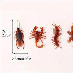 12pcs Simulation Cockroach Tricky Bug Realistic Centipede Toy
